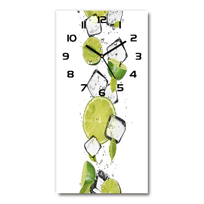 Orologio verticale in vetro con motivo lime e ghiaccio