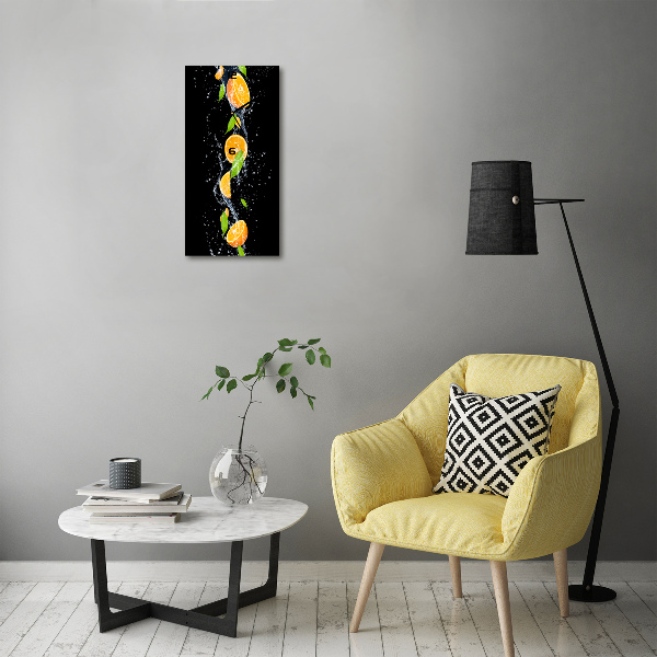 Orologio verticale con motivo di arance