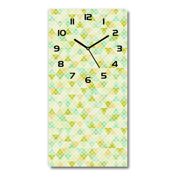 Orologio verticale con sfondo geometrico