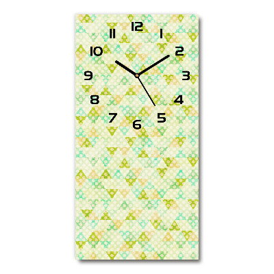 Orologio verticale con sfondo geometrico