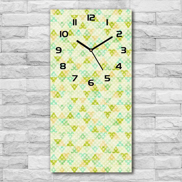 Orologio verticale con sfondo geometrico
