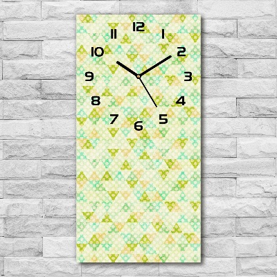 Orologio verticale con sfondo geometrico