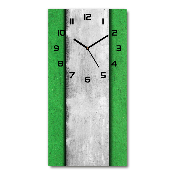 Orologio rettangolare da parete in colore verde