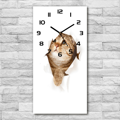 Orologio rettangolare con motivo gatto
