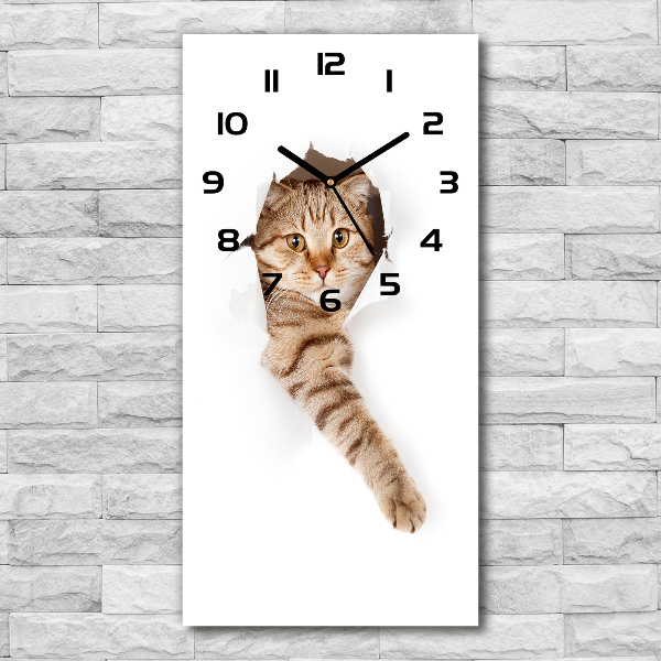 Orologio verticale con motivo a gatto