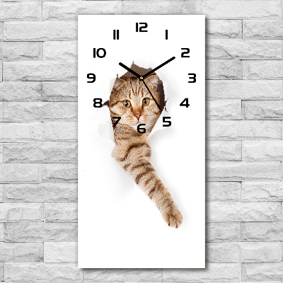 Orologio verticale con motivo a gatto