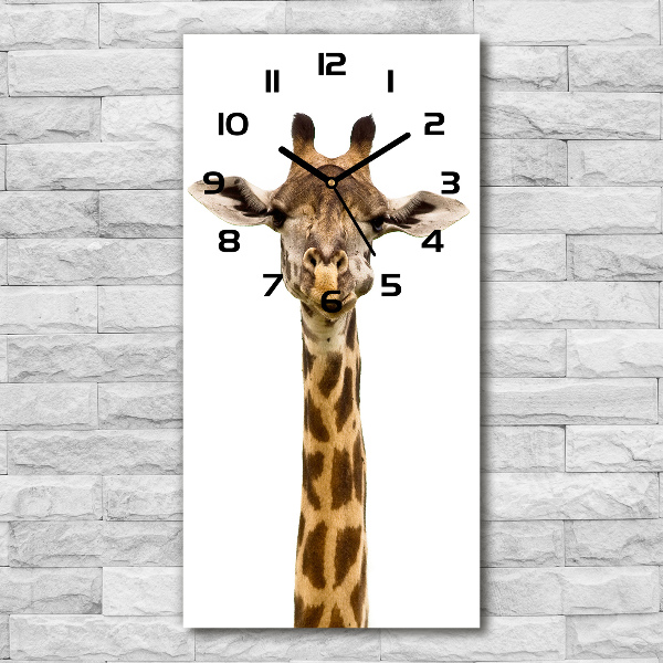 Orologio verticale in vetro con motivo giraffa