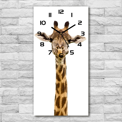 Orologio verticale in vetro con motivo giraffa