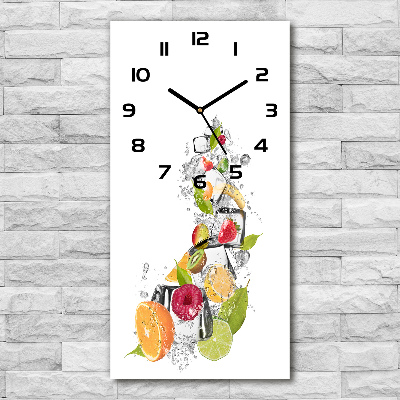 Orologio rettangolare con motivo di frutta e ghiaccio
