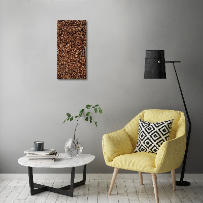 Orologio verticale in vetro con motivo di chicchi di caffè