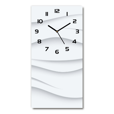 Orologio rettangolare con quadrante decorato da onde astratte