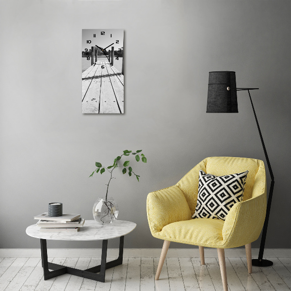 Orologio rettangolare con quadrante in legno modello Molo