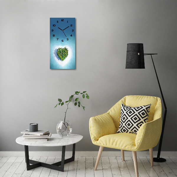 Orologio verticale con motivo a forma di cuore ispirato alla spiaggia