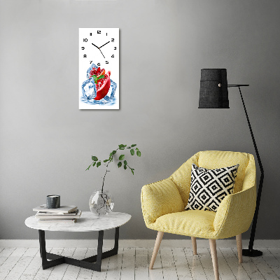 Orologio verticale con quadrante dal motivo melograno su sfondo ghiaccio