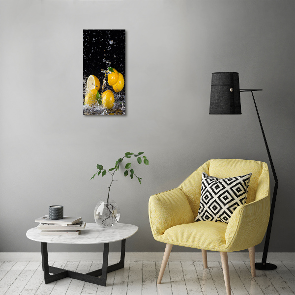 Orologio verticale in vetro con motivo al limone