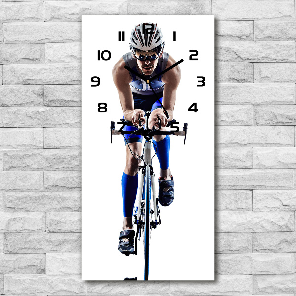 Orologio verticale con motivo di ciclista