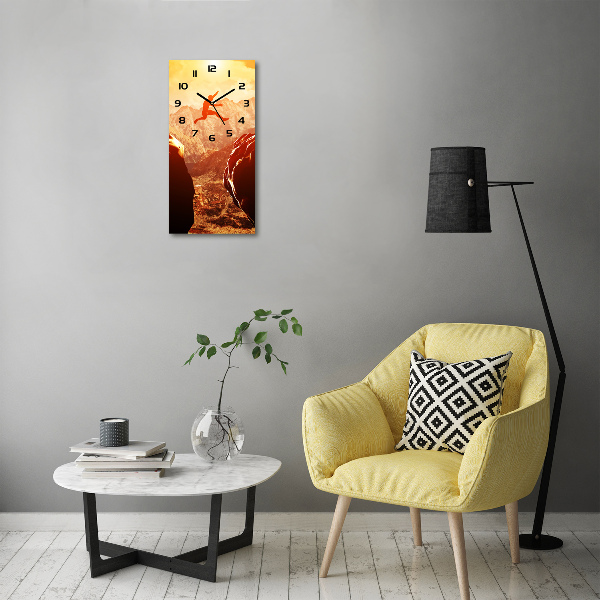 Orologio rettangolare con quadrante decorativo 