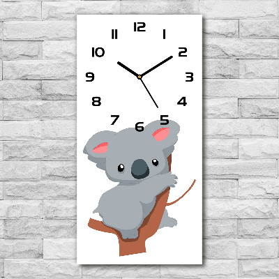 Orologio rettangolare con decorazione raffigurante un panda su un albero