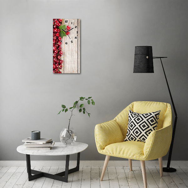 Orologio verticale in vetro con motivo di ciliegie
