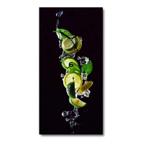 Orologio rettangolare con motivo lime e limone