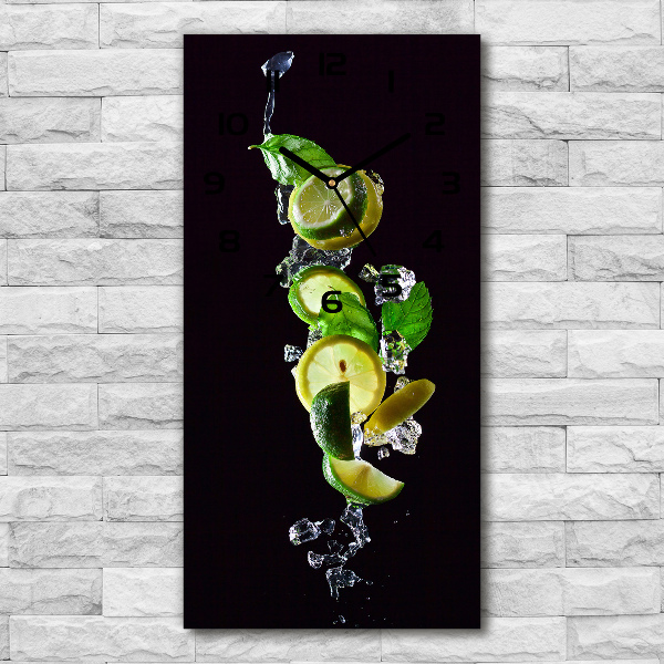 Orologio rettangolare con motivo lime e limone