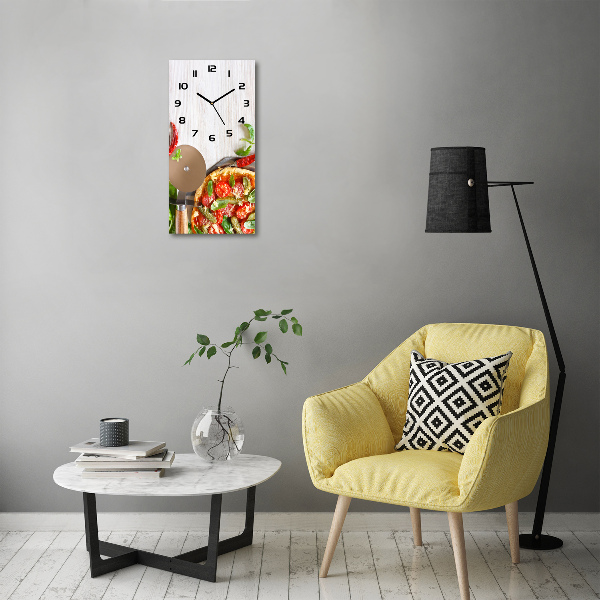 Orologio rettangolare con quadrante a motivo pizza