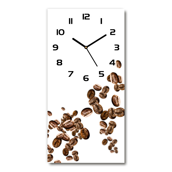 Orologio rettangolare con quadrante decorato con motivo di chicchi di caffè