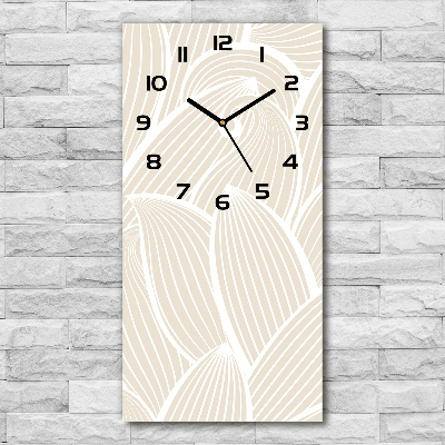 Orologio verticale in vetro con motivo a petali di rosa