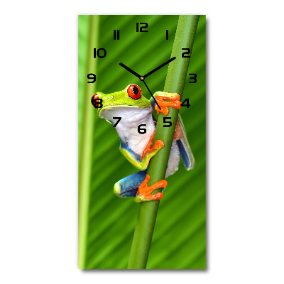 Orologio rettangolare con quadrante decorato con una rana arboricola europea