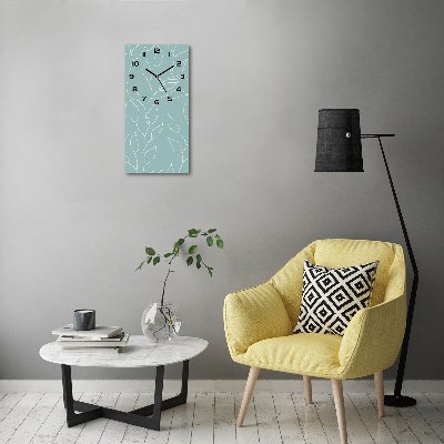 Orologio rettangolare con motivo a foglie