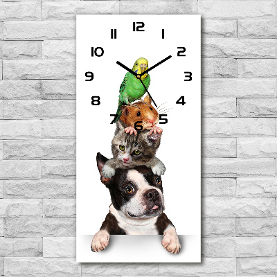 Orologio verticale con motivo di animali domestici