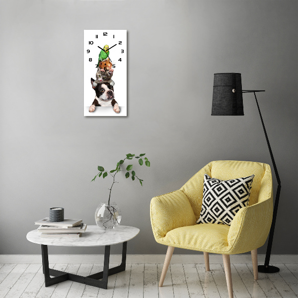 Orologio verticale con motivo di animali domestici