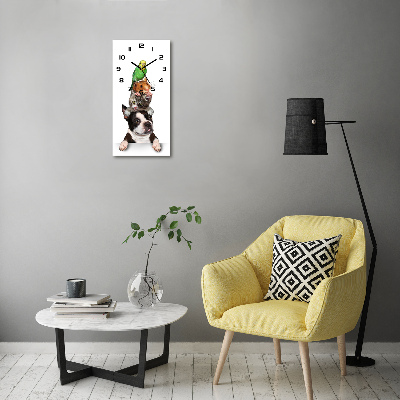Orologio verticale con motivo di animali domestici