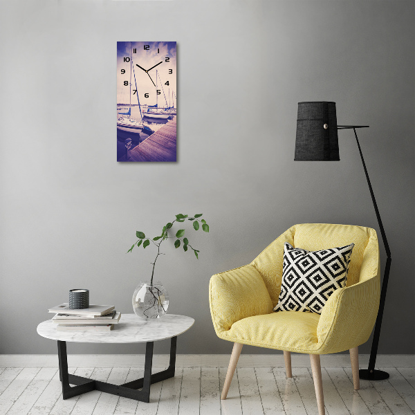 Orologio verticale in vetro dallo stile Yacht