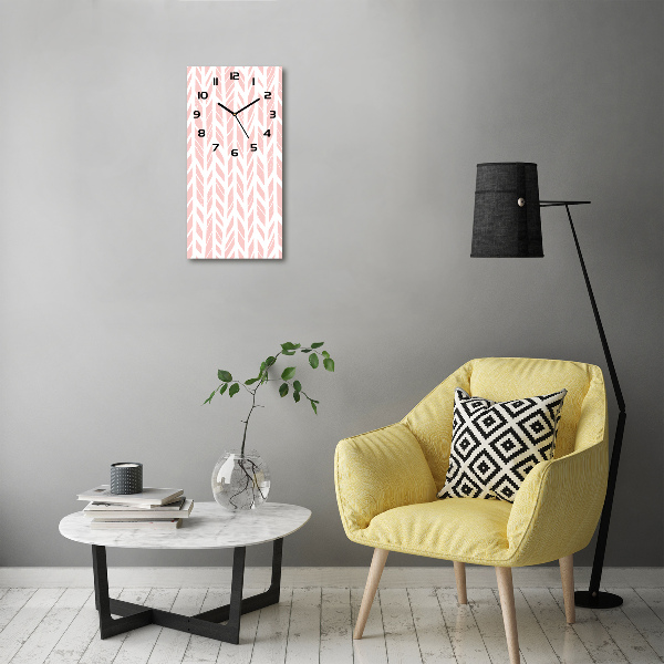 Orologio verticale in vetro con motivo a spina di pesce