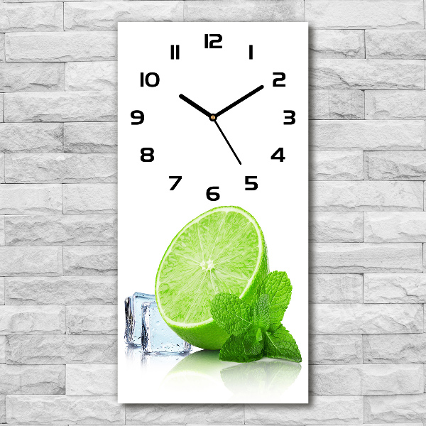 Orologio verticale con motivo lime e ghiaccio