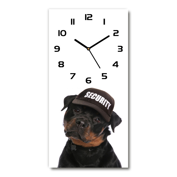 Orologio rettangolare con motivo Rottweiler con il berretto