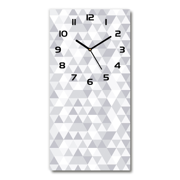 Orologio verticale con motivo a triangoli grigi