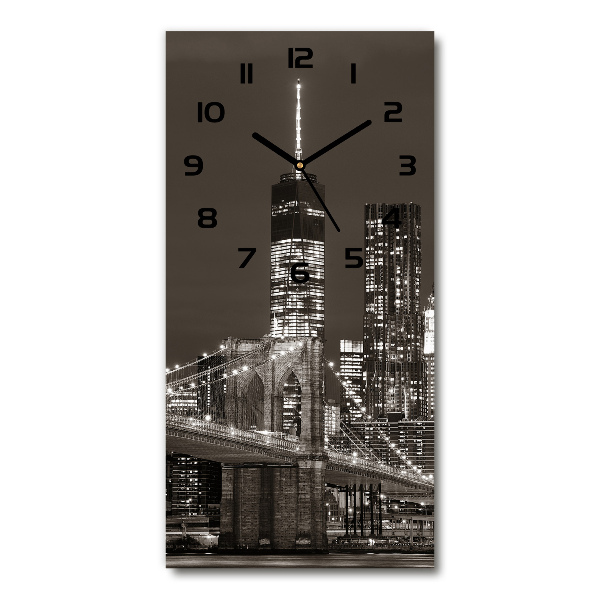 Orologio verticale con motivo Manhattan, New York
