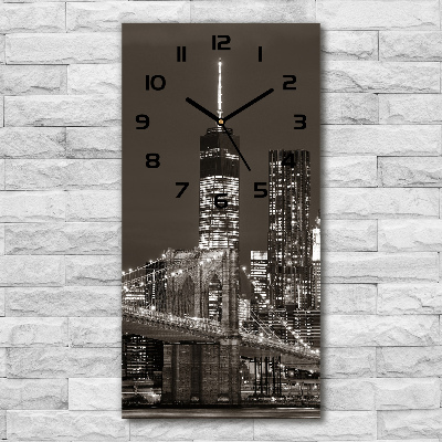 Orologio verticale con motivo Manhattan, New York