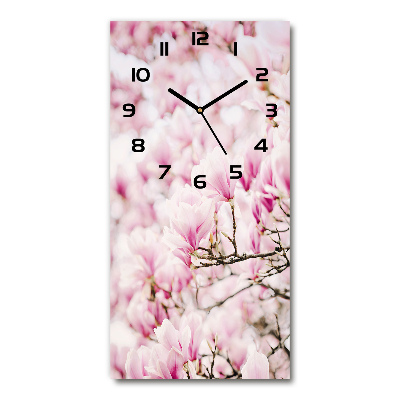 Orologio verticale con motivo di fiori di magnolia