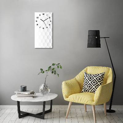 Orologio verticale in vetro con motivo geometrico sul quadrante