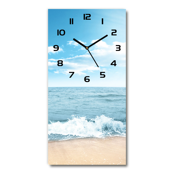 Orologio rettangolare con quadrante con motivo spiaggia e mare