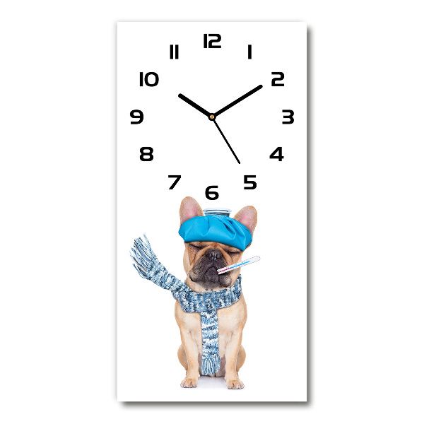 Orologio verticale con motivo a cane malato