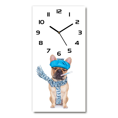 Orologio verticale con motivo a cane malato