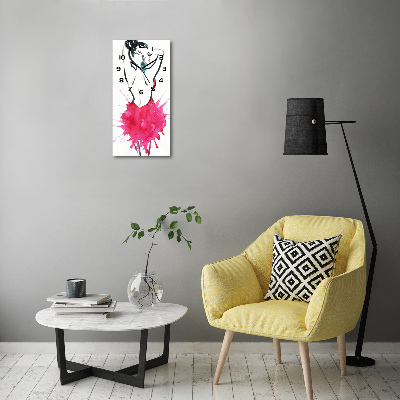 Orologio rettangolare con illustrazione di moda sul quadrante