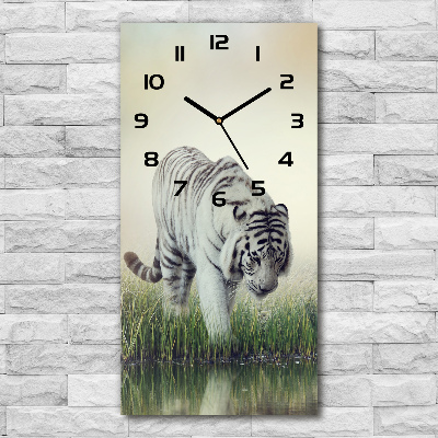 Orologio rettangolare con motivo di tigre bianca