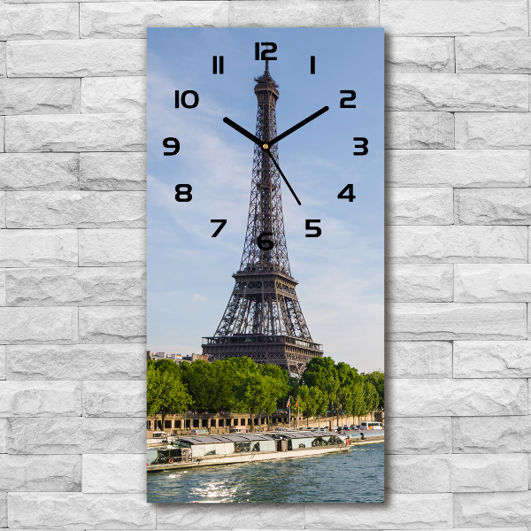 Orologio verticale con stampa della Torre Eiffel di Parigi
