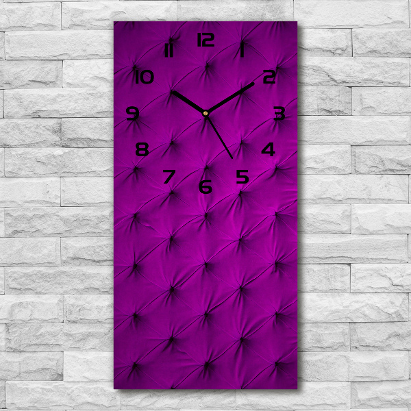 Orologio rettangolare con quadrante in velluto da parete