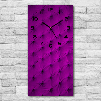 Orologio rettangolare con quadrante in velluto da parete